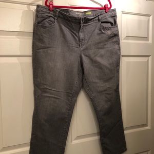 Style & Co Embroidered Grey Jeans